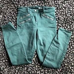 GAP modern stretch skinny jeans 4 R green